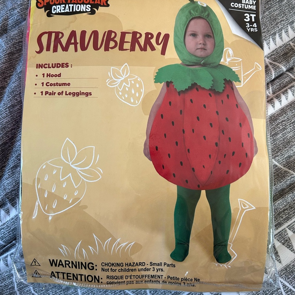Spooktacular Creations Strawberry Costume Size 3T